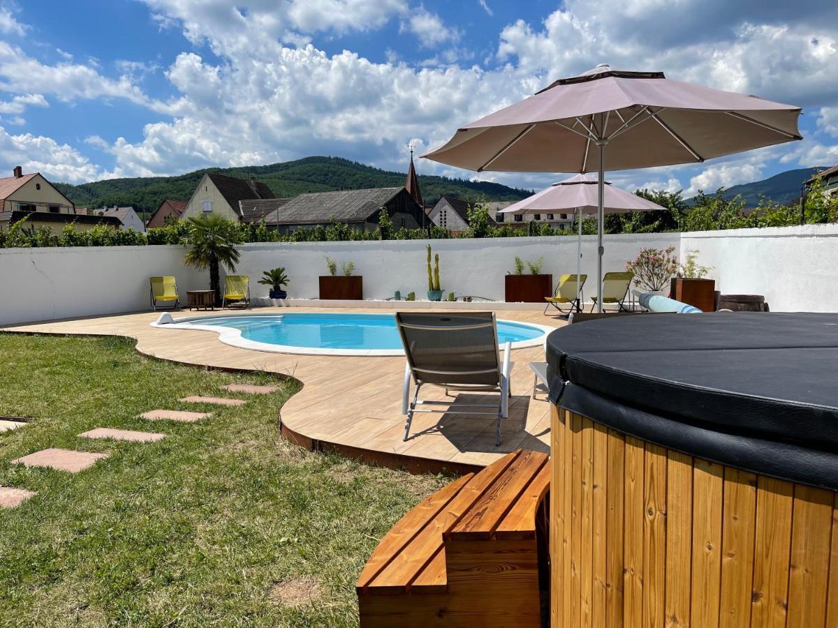 Alsacebnb - Gite 12 Personnes Dans Le Vignoble - Piscine Privee & Spa Ammerschwihr Exterior foto